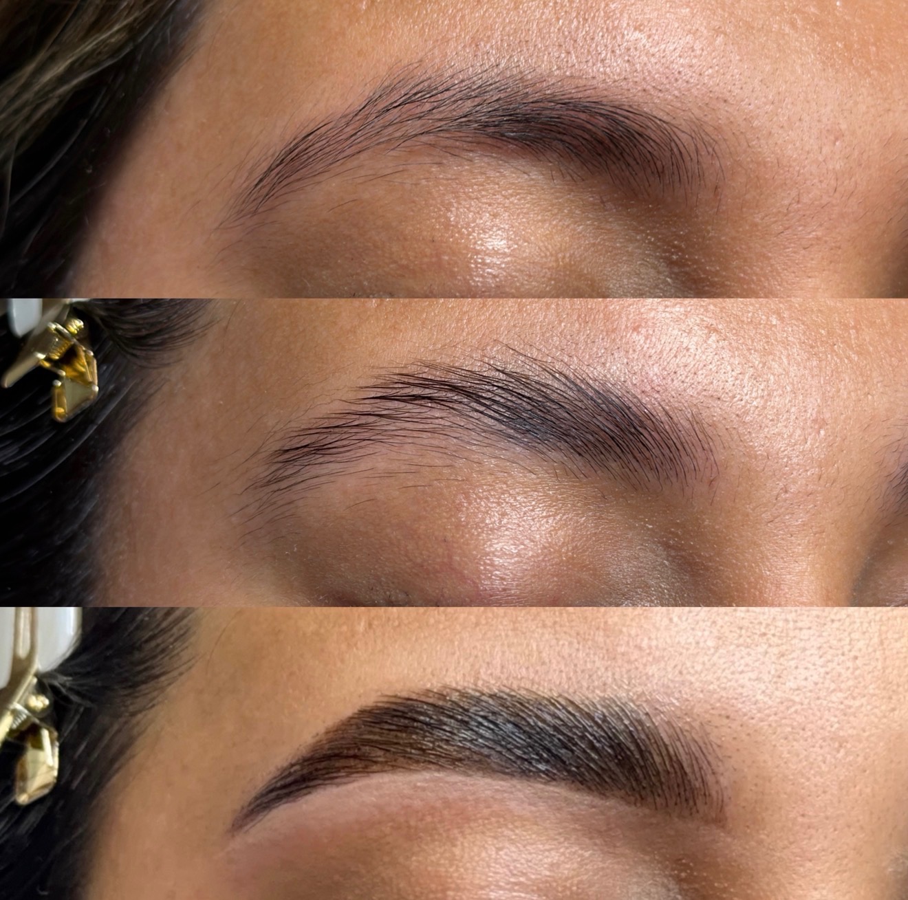 Brow lamination and tint transformation